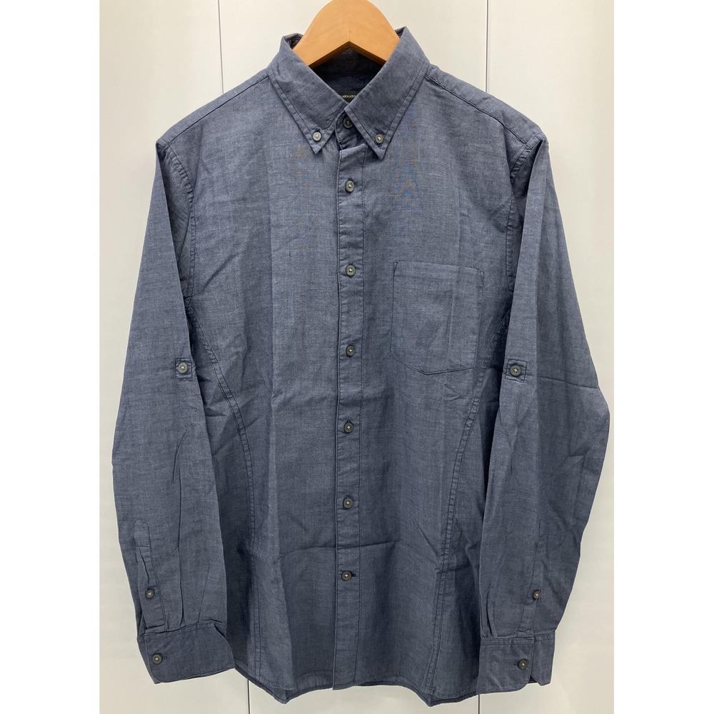 John Varvatos Shirt Mens Small Blue Button-Up Long Sleeve Cotton Woven Casual